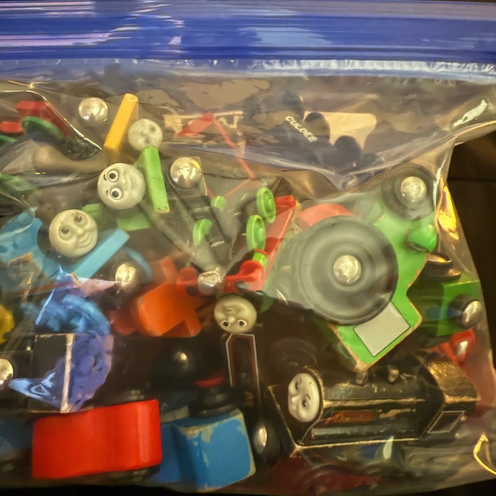 Colorful Toy Train Set with Faces Thomas The Train.